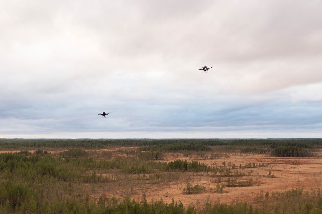 Unikie's autonomous drones operate over Bittium's tactical network